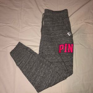 Pink by Victoria’s Secret, heather gray joggers